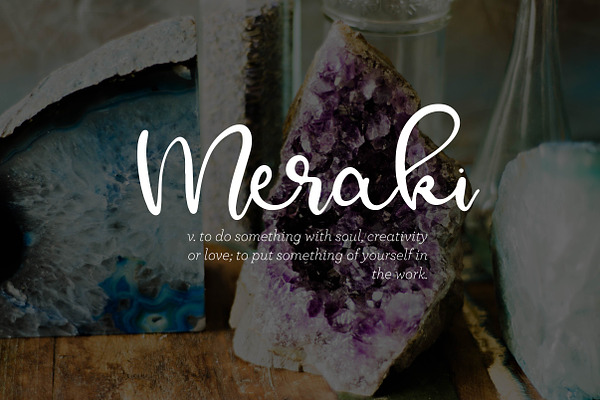 Meraki - A Flowing Script