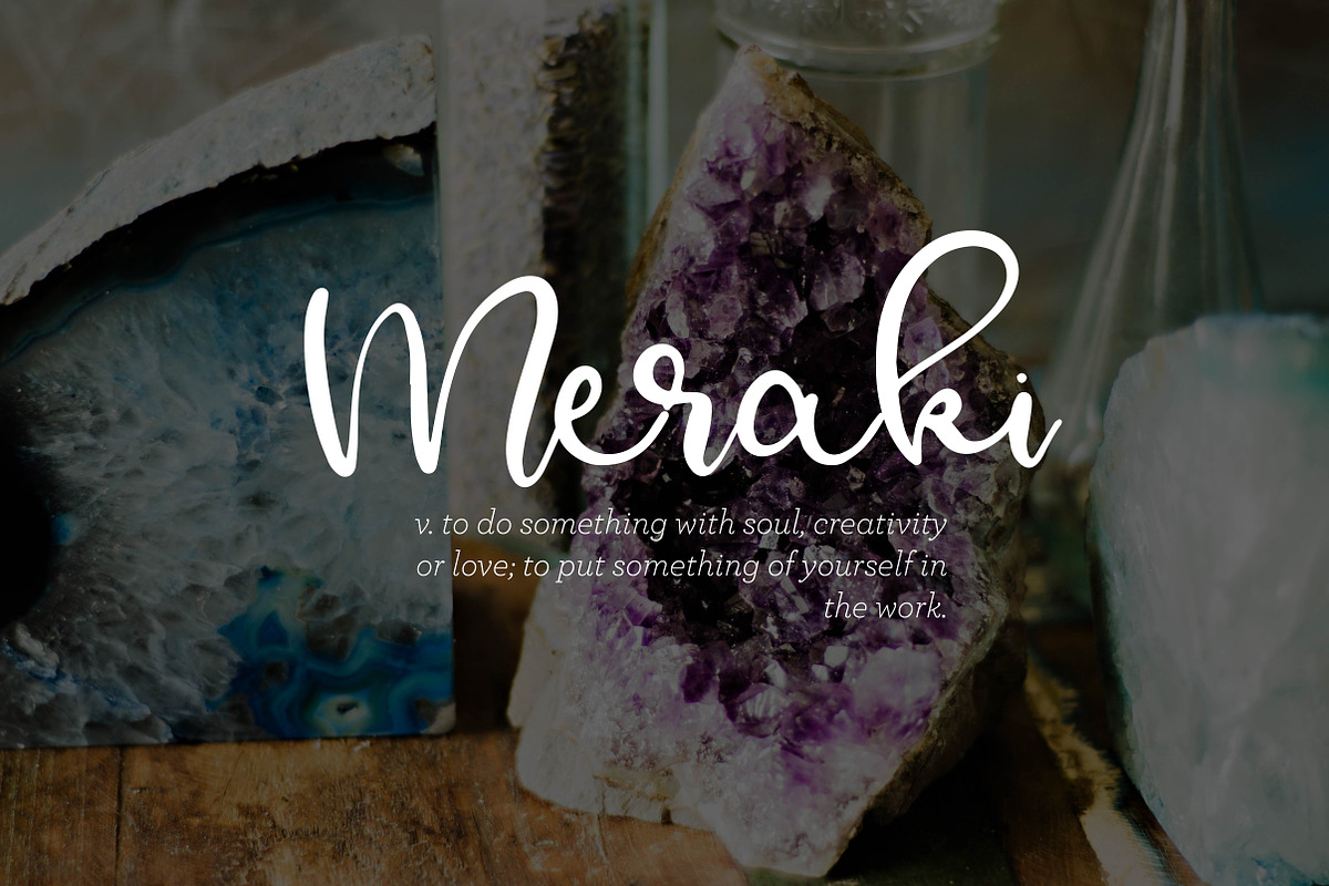 Meraki - A Flowing Script in Script Fonts - product preview 8