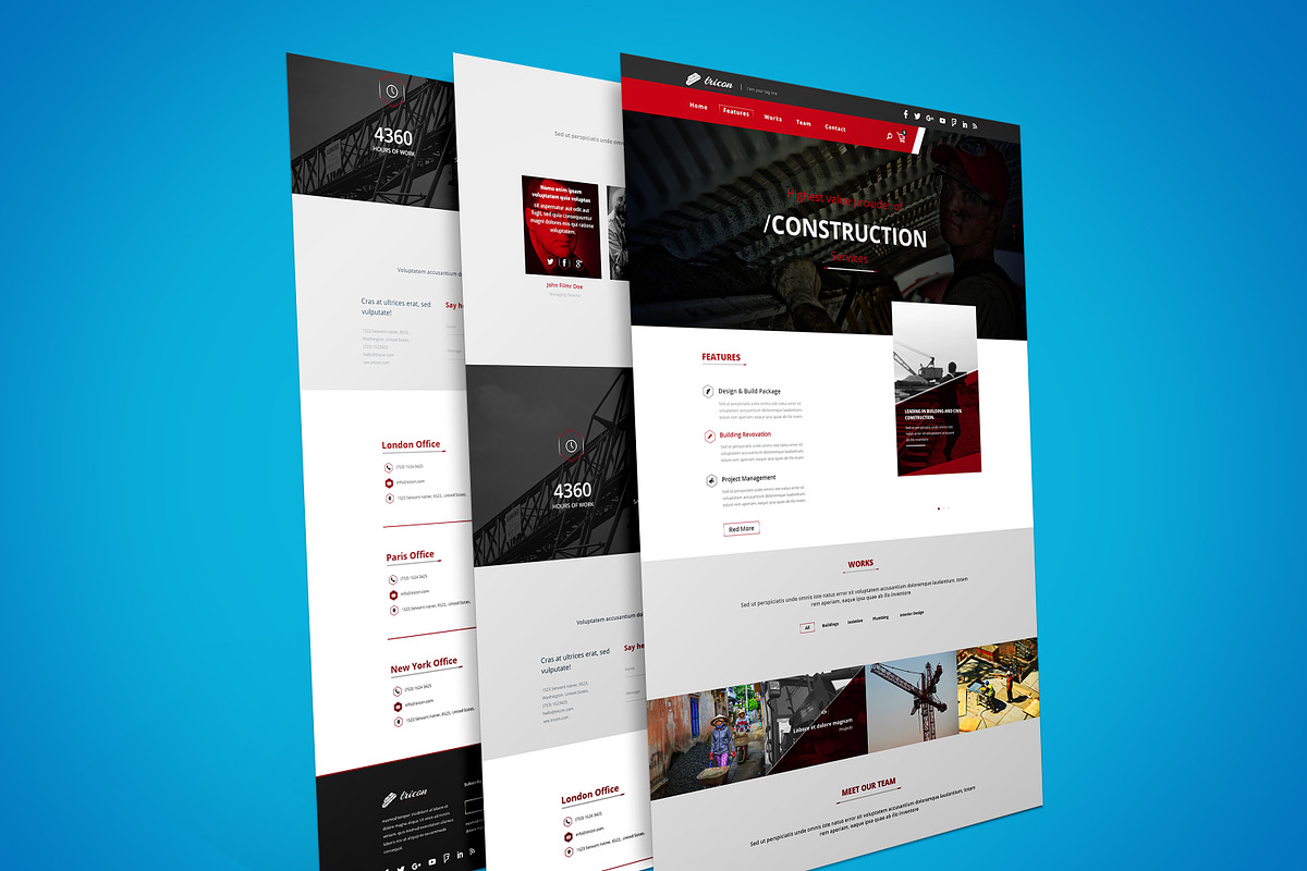 Construction Landing Page in Landing Page Templates - product preview 8