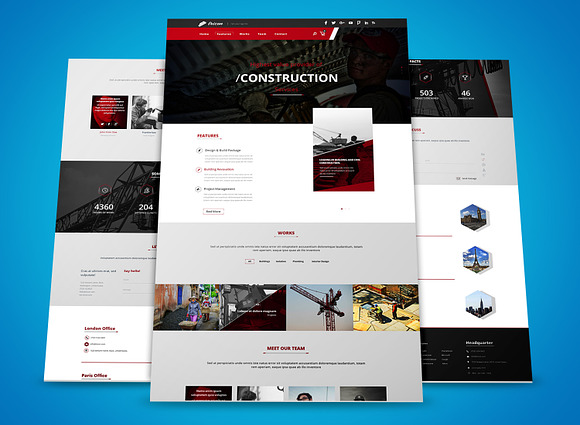Construction Landing Page in Landing Page Templates - product preview 1