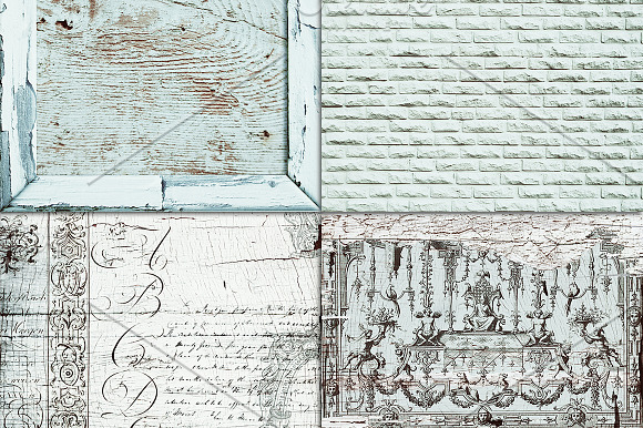 Shabby distressed white wood texture in Textures - product preview 2