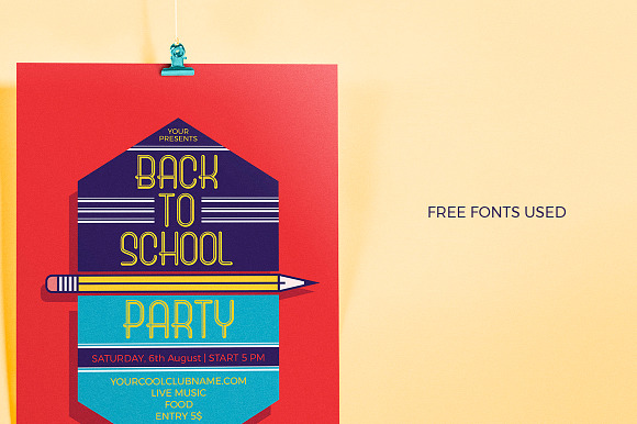 Back to School Party Flyer in Flyer Templates - product preview 2