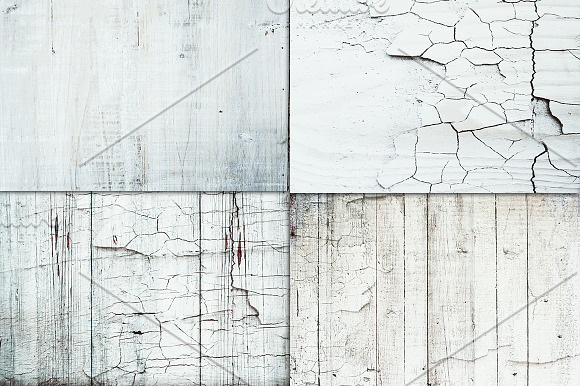 White wood wall texture overlays in Textures - product preview 2