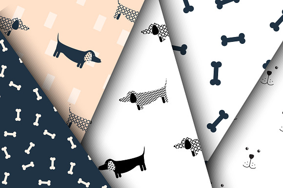 Mischievous Dogs seamless patterns in Patterns - product preview 1