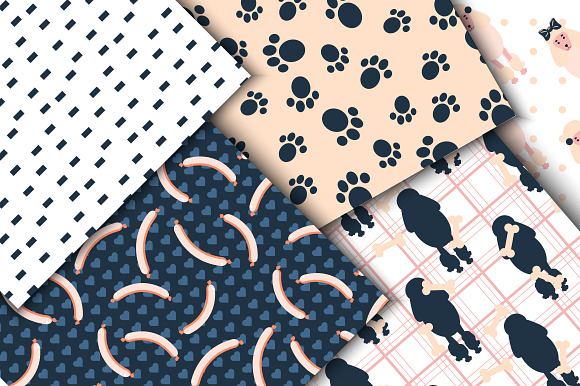 Mischievous Dogs seamless patterns in Patterns - product preview 2