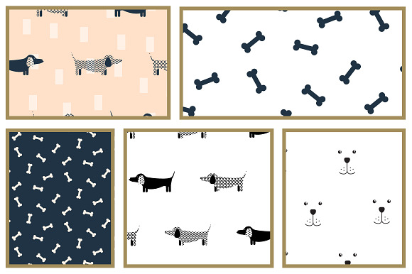 Mischievous Dogs seamless patterns in Patterns - product preview 3