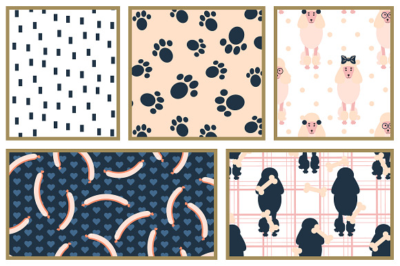 Mischievous Dogs seamless patterns in Patterns - product preview 4