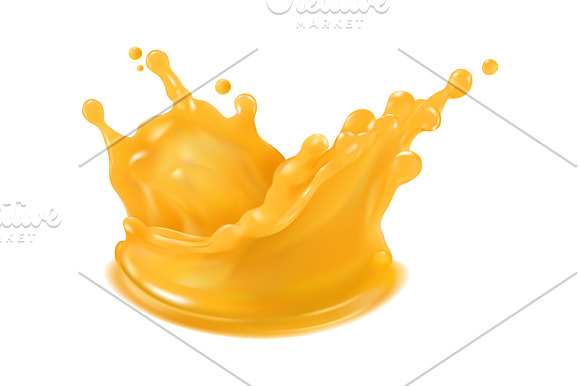 Orange paint splash. Vector in Illustrations - product preview 1