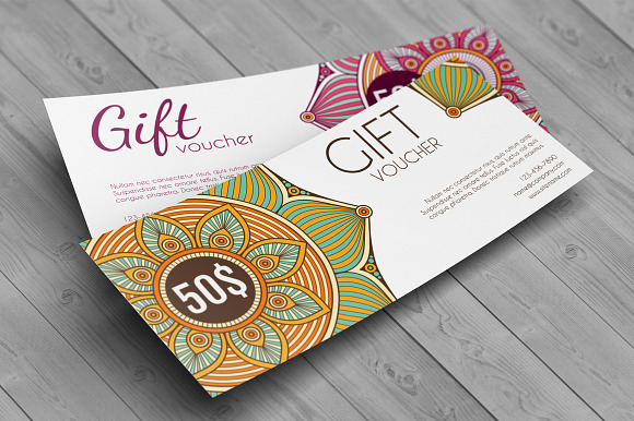 Gift / Discount Voucher Mock-Up in Print Mockups - product preview 1