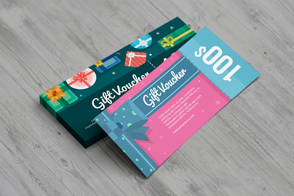 Gift / Discount Voucher Mock-Up in Print Mockups - product preview 3