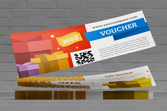 Gift / Discount Voucher Mock-Up in Print Mockups - product preview 4