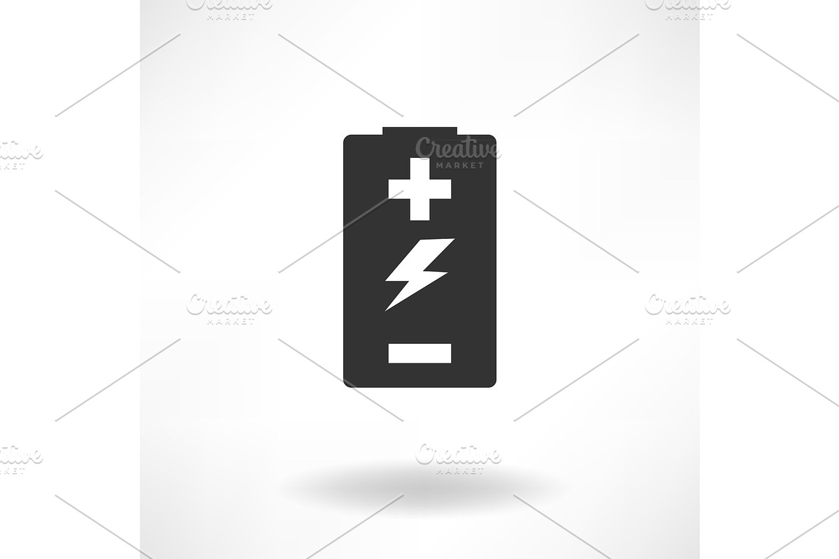 Battery Simple Icon in Illustrations - product preview 8
