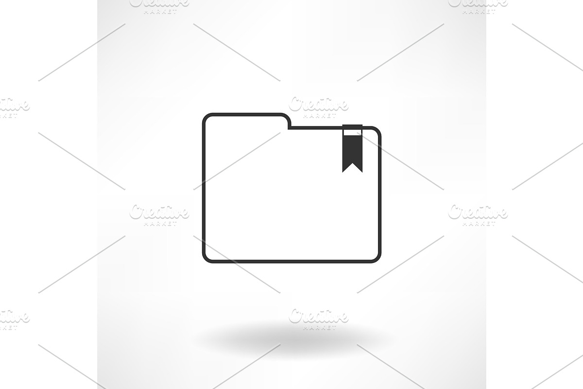 Folder Simple icon in Illustrations - product preview 8
