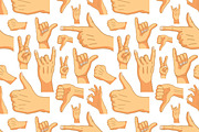 Common cartoon hand signs