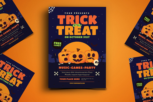 Halloween Event Flyer in Flyer Templates - product preview 1