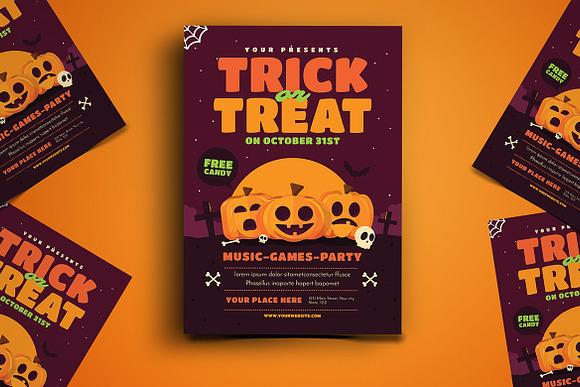 Halloween Event Flyer in Flyer Templates - product preview 2