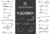 Doodle hand drawn arrows