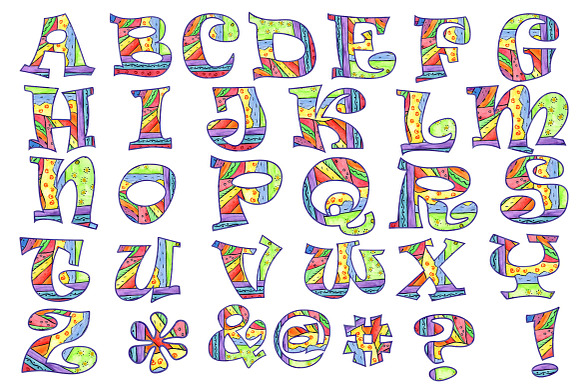 KIDS ALPHABET CLIPART in Illustrations - product preview 1