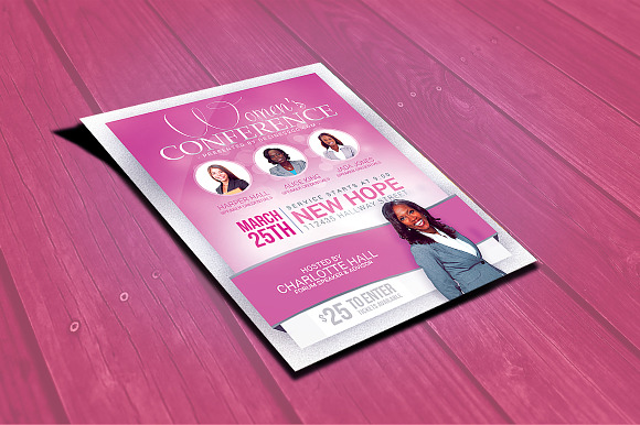 Women's Conference Flyer Template in Flyer Templates - product preview 1