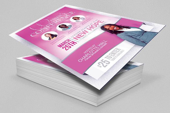 Women's Conference Flyer Template in Flyer Templates - product preview 2