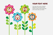 smiling flowers with babies