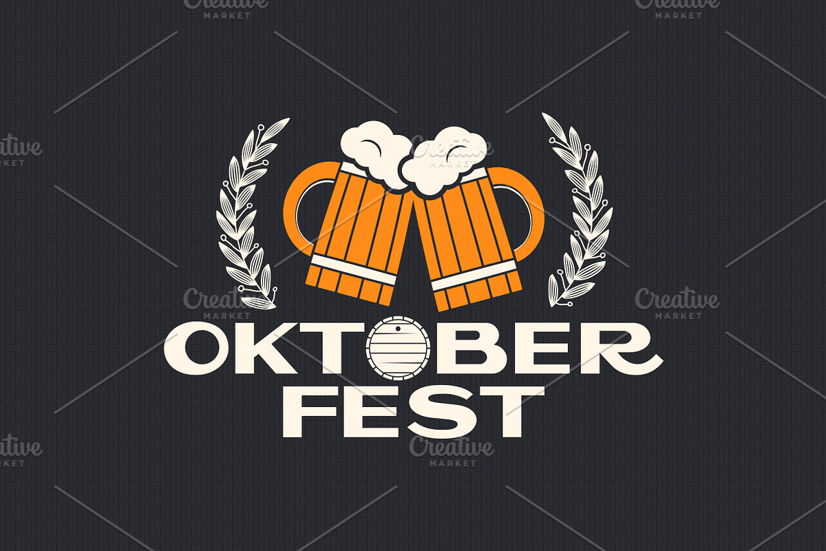 oktoberfest beer design background in Illustrations - product preview 8