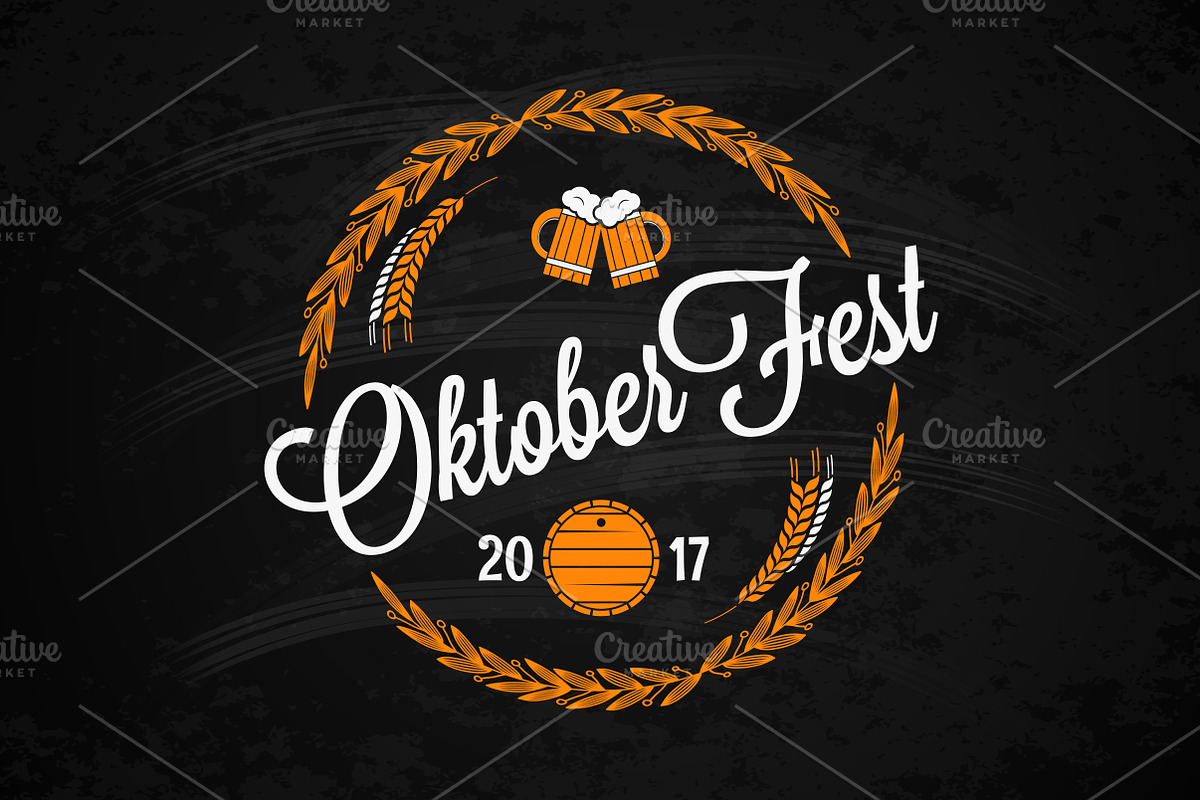 oktoberfest logo on chalk. in Logo Templates - product preview 8