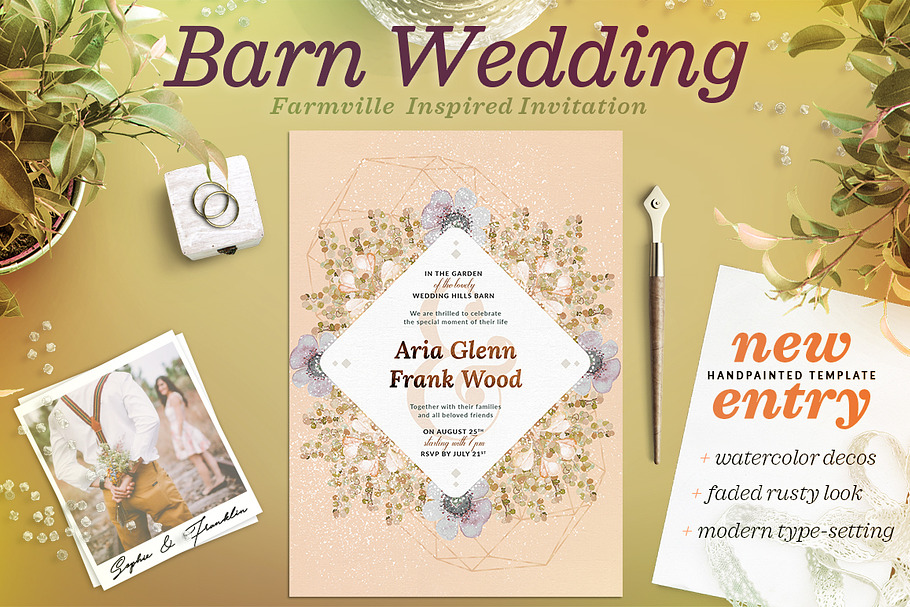 Faded Wedding at the Barn Card III