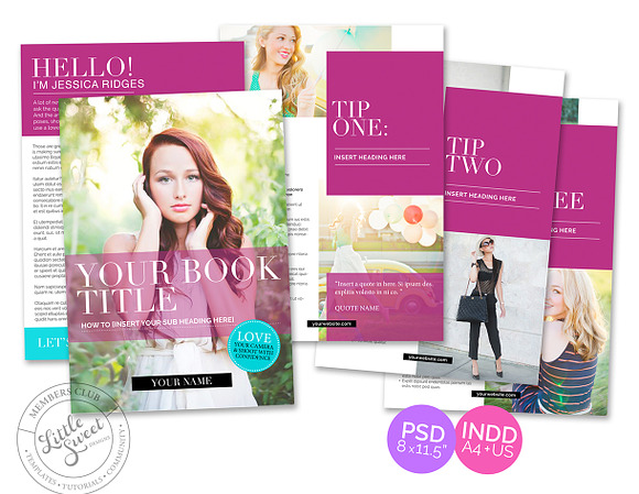 5 page eBook Template / INDD + PSD in Magazine Templates - product preview 1