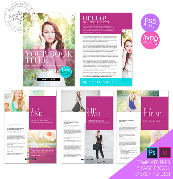 5 page eBook Template / INDD + PSD in Magazine Templates - product preview 3