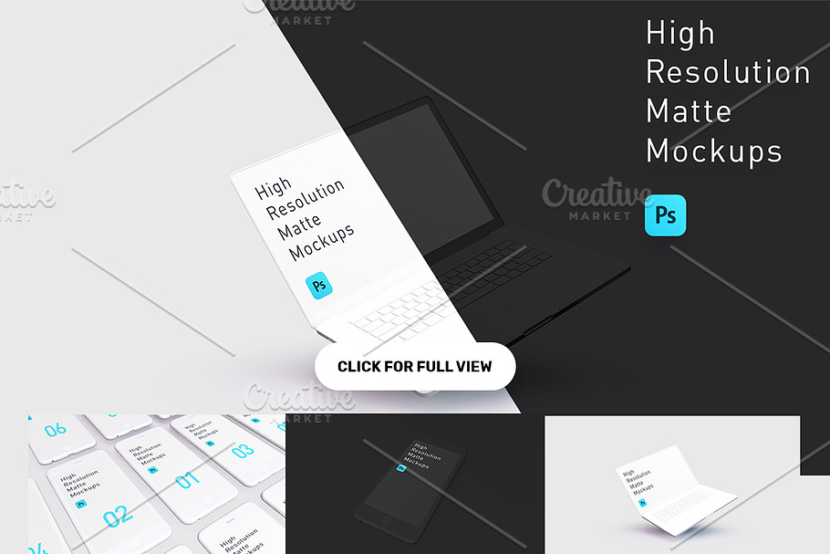 High Resolution Matte Mockups in Mobile & Web Mockups - product preview 8