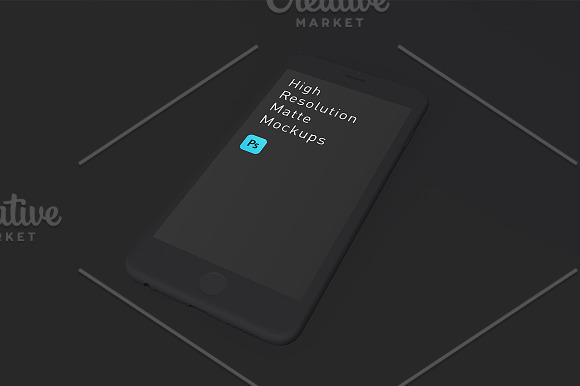 High Resolution Matte Mockups in Mobile & Web Mockups - product preview 3