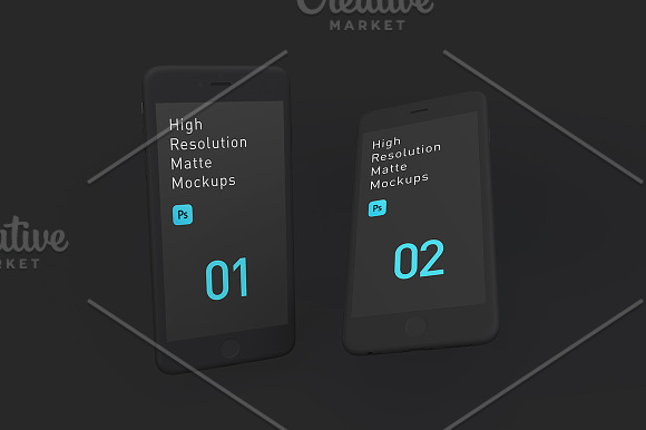 High Resolution Matte Mockups in Mobile & Web Mockups - product preview 5