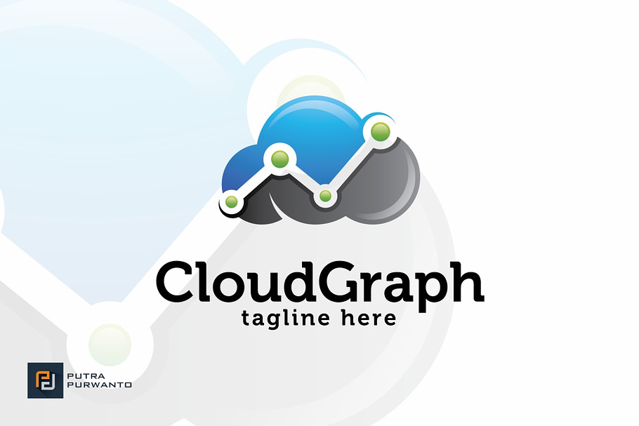 Cloud Graph - Logo Template in Logo Templates - product preview 8
