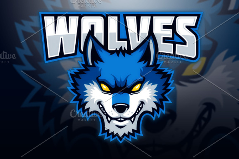 Wolves Logo in Illustrations - product preview 8