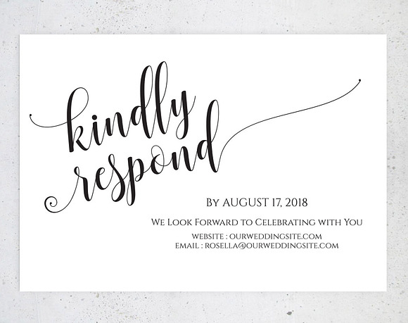 RSVP cards SHR338 in Wedding Templates - product preview 2