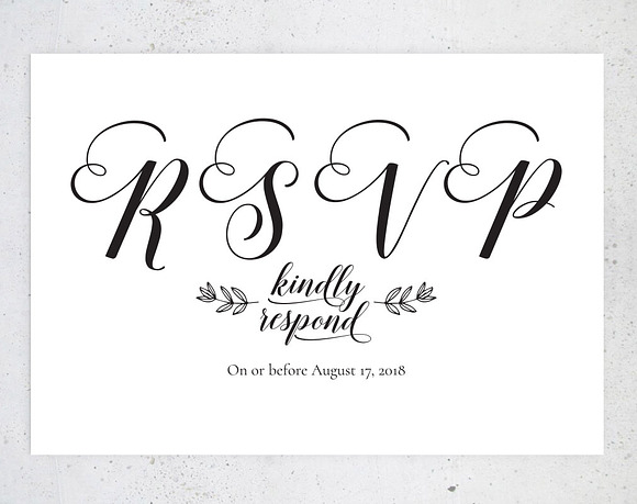 RSVP cards SHR340 in Wedding Templates - product preview 2