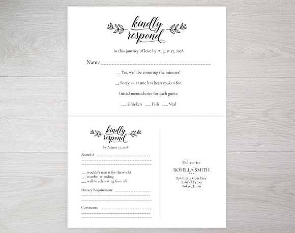 RSVP cards SHR340 in Wedding Templates - product preview 3