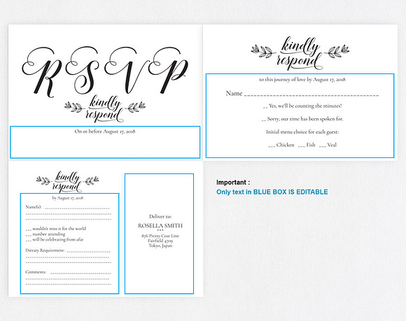RSVP cards SHR340 in Wedding Templates - product preview 4