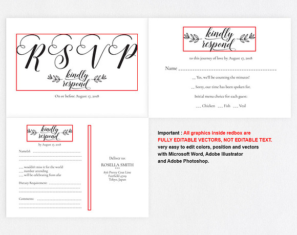 RSVP cards SHR340 in Wedding Templates - product preview 5