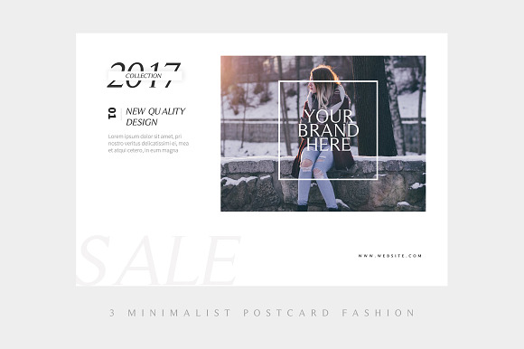 3 Fashion Sales Postcard in Postcard Templates - product preview 3