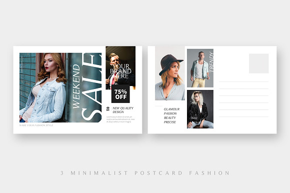 3 Fashion Sales Postcard in Postcard Templates - product preview 7