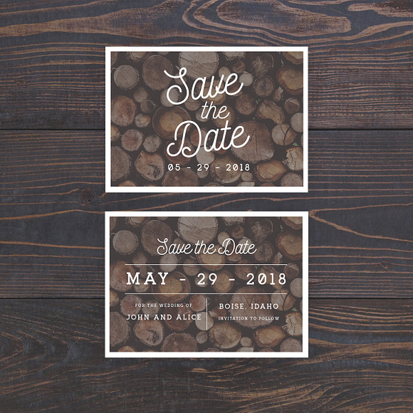 Rustic Save The Date Template in Wedding Templates - product preview 1