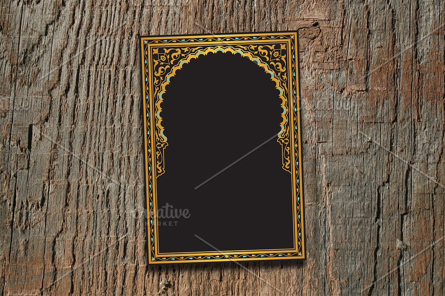 Arabic golden arch template in Card Templates - product preview 8
