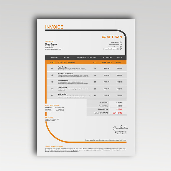 Invoice in Stationery Templates - product preview 5