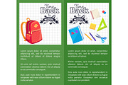 Time Back to School Posters Rucksack on Leaflet