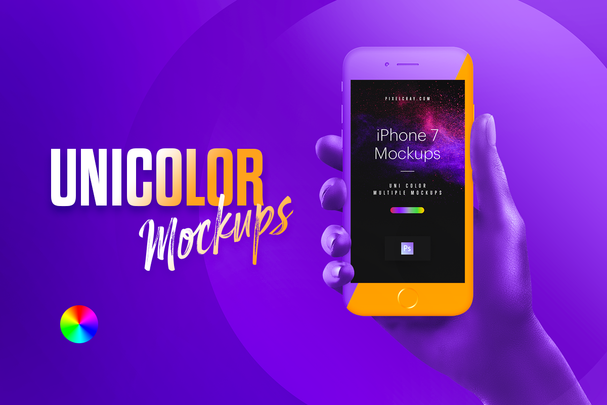 Unicolor Hands Mockups in Mobile & Web Mockups - product preview 8
