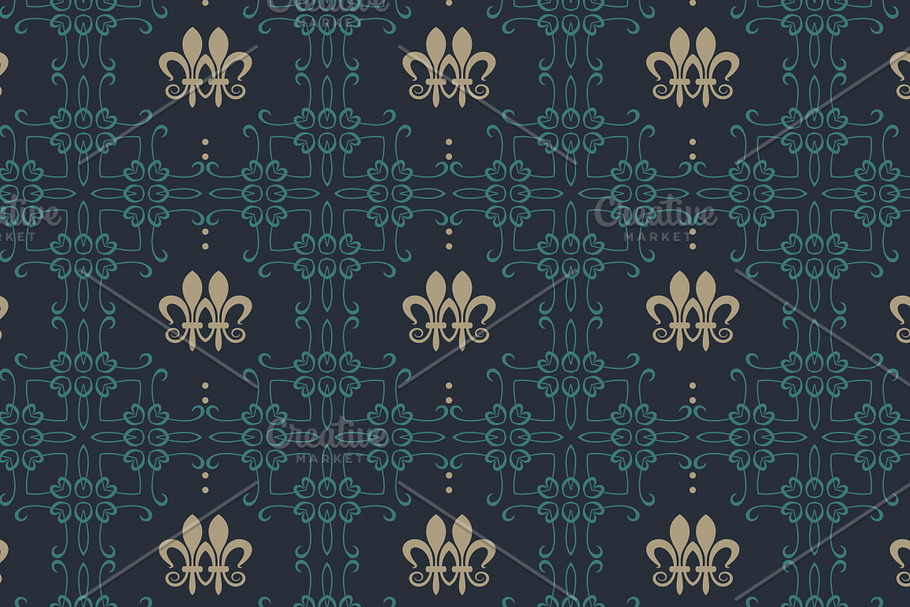 Vintage wallpaper in Patterns - product preview 8