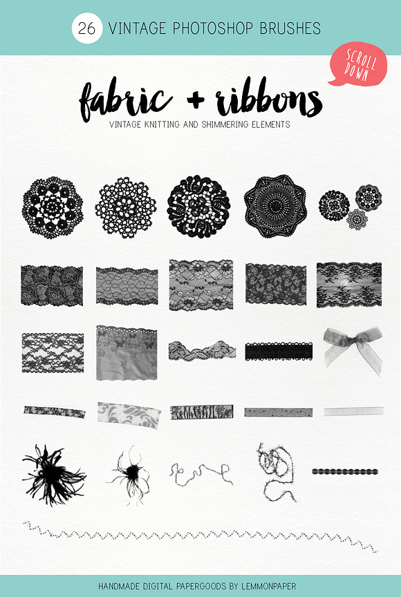 Fabric Fancy photoshop brushes in Photoshop Brushes - product preview 1