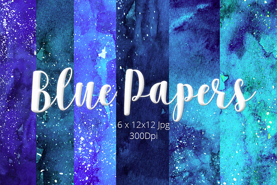 Watercolor Hand-painted Papers